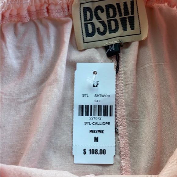 LF BSBW Drawstring Pink Color Block Shorts Medium - Picture 3 of 4